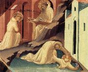 Fra Filippo Lippi, The Rescue of St Placidus and St Benedict's Visit to St Scholastica